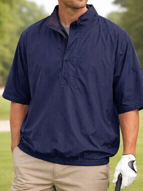 Footjoy Dryjoys Windbreaker Short Sleeve T-Shirt Jacket Size Medium